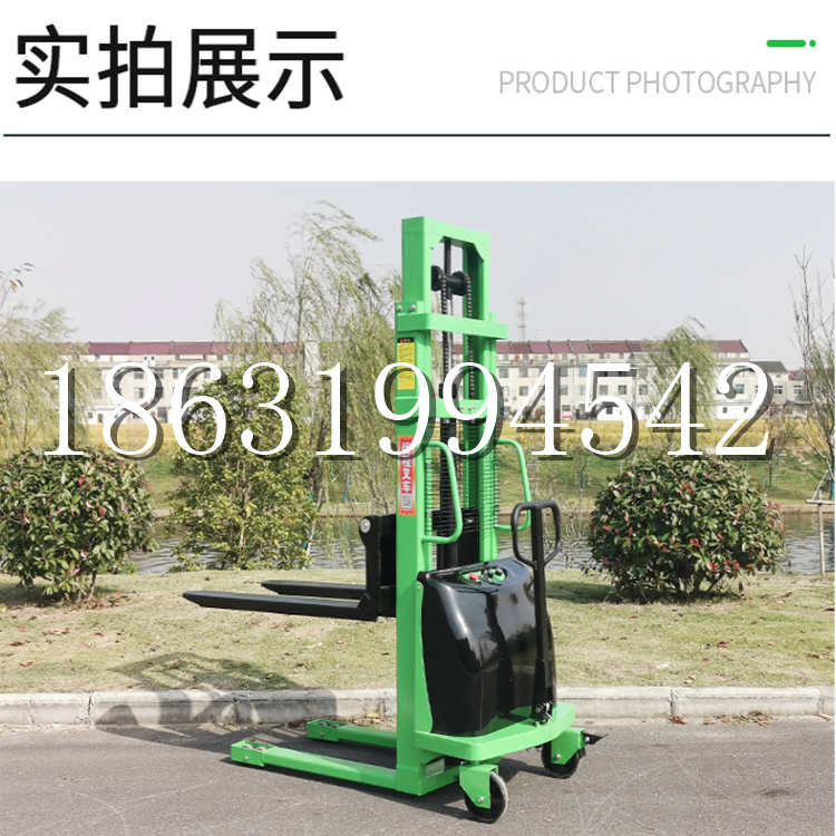 灞桥区电动叉车堆高车液压铲车电瓶1吨2吨站驾步行式小型全自动叉车